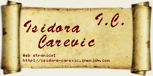 Isidora Carević vizit kartica